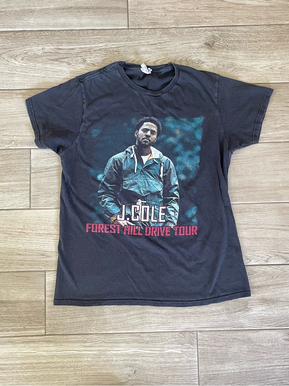 J. Cole Forest Hill Drive Tour Featuring Big Sean Graphic T-Shirt - Black